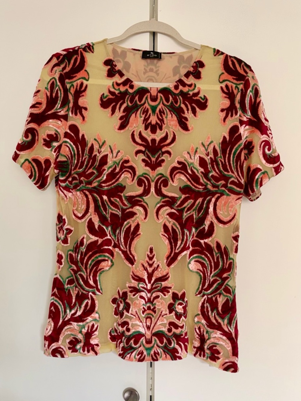 ETRO Damask Velvet Burnout Top - Picture 2 of 7